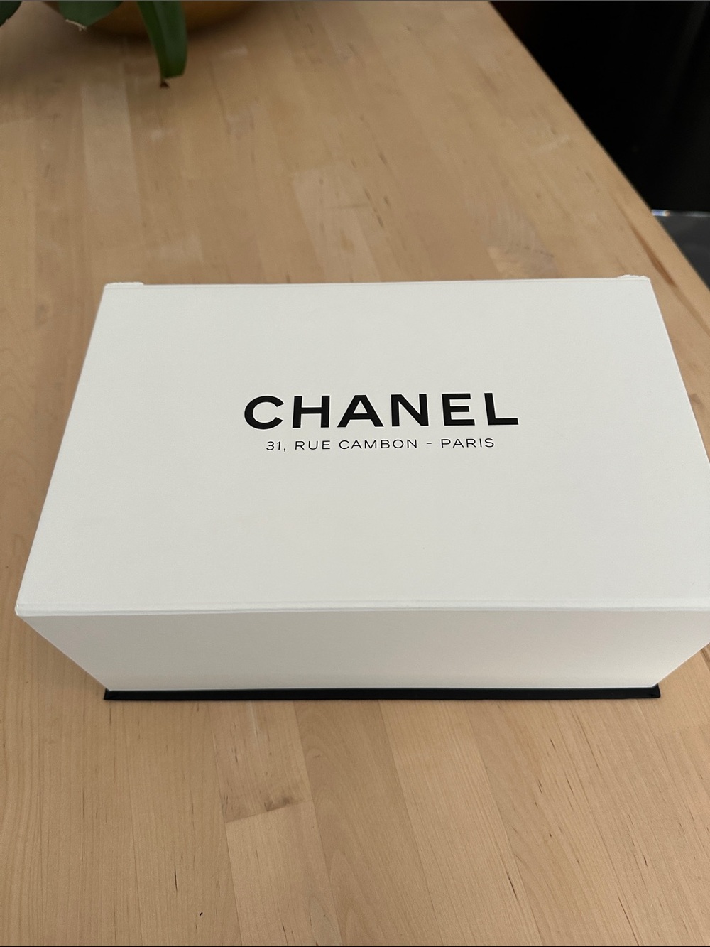 CHANEL White and Black Logo Gift Box